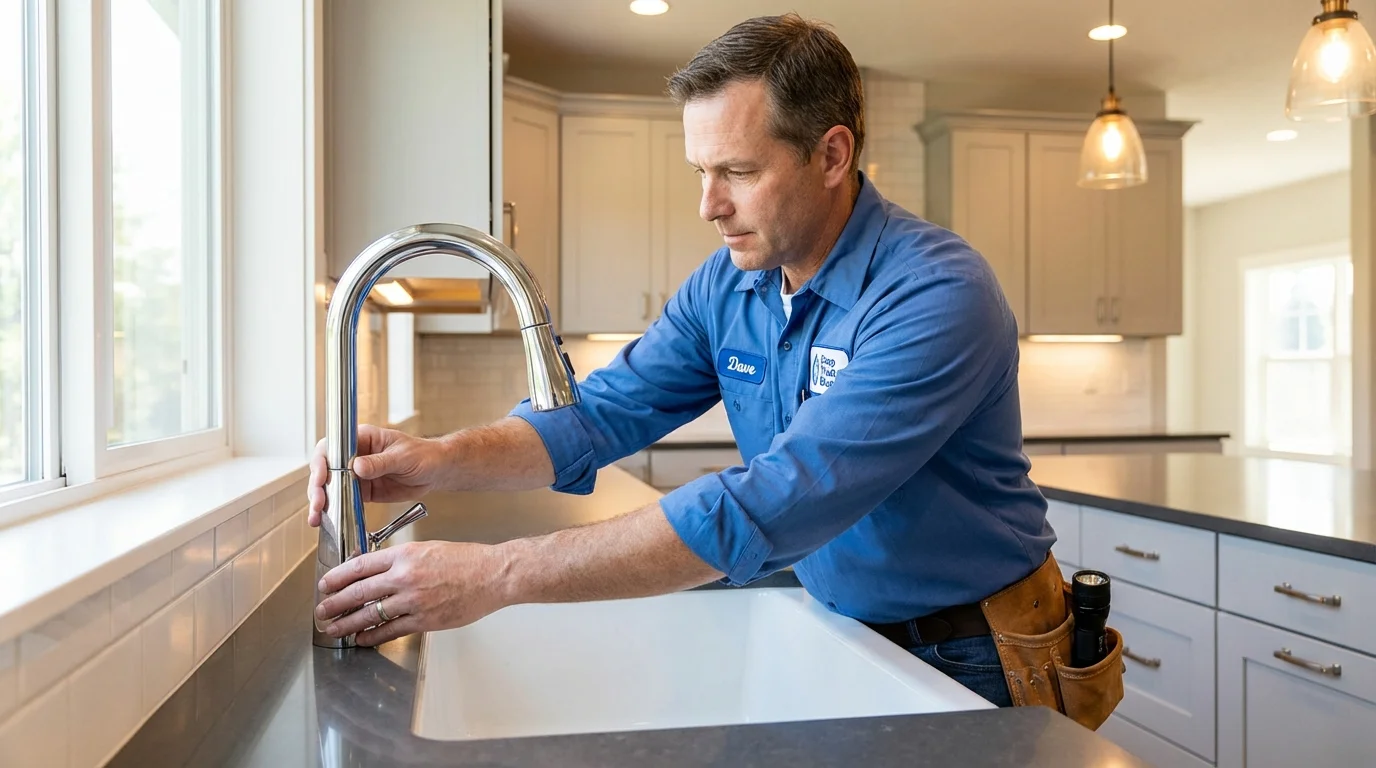 Kitchen faucet installation by Johns Plumbing LLC in Jackson